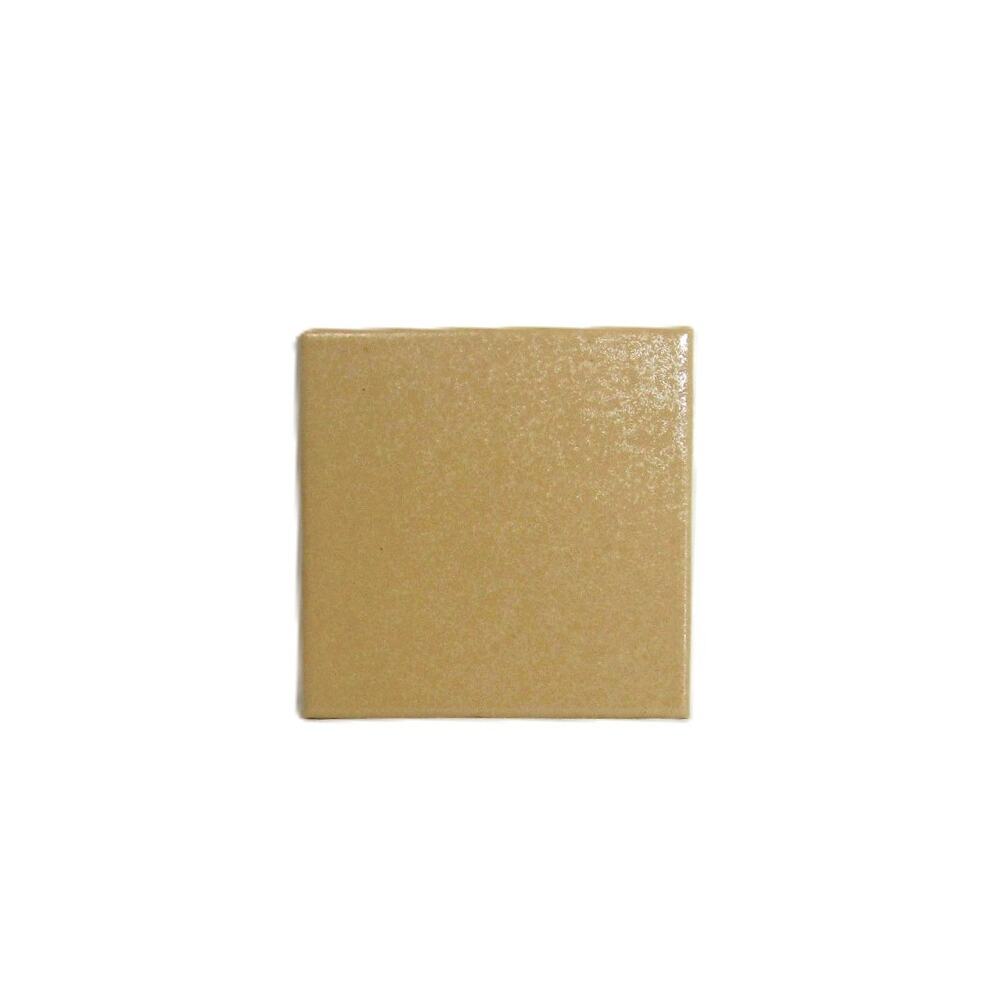 Wheat Square Ceramic Tile 4.25 x 4.25 inches Tan Backsplash or Counter Decor